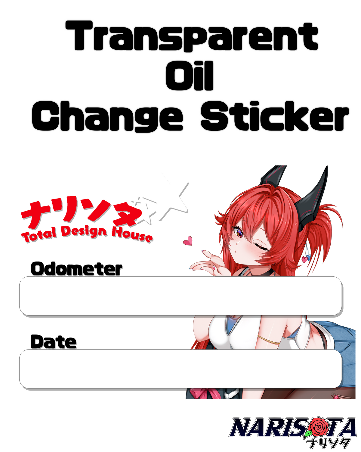 Oil Change Stickers