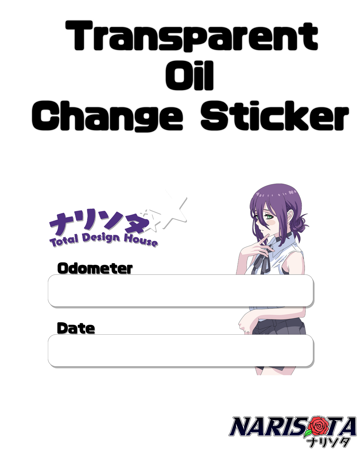 Waifu Oil Change Stickers